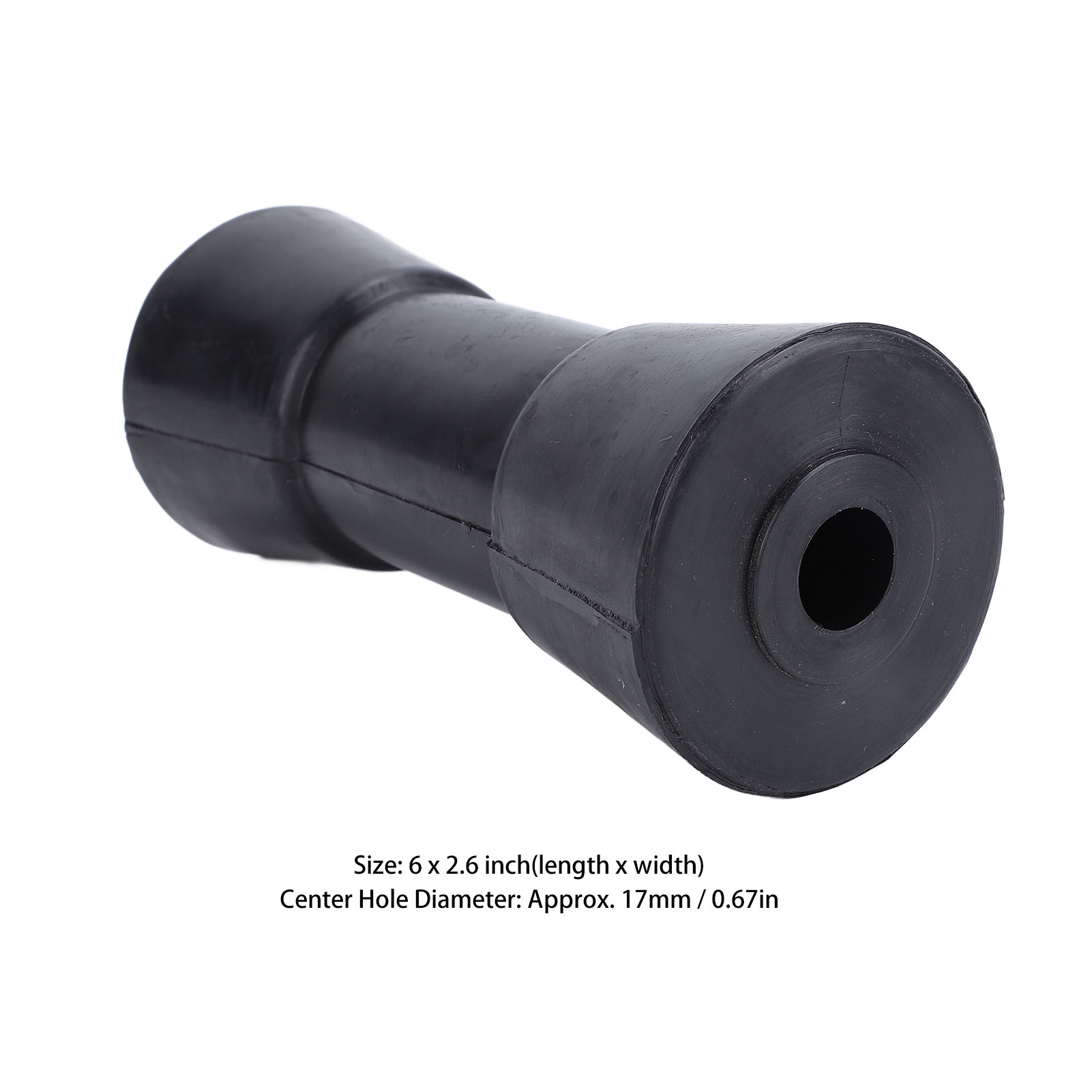 Boat Trailer Roller Boat Trailer Keel Roller 6 Inch Marine Keel Roller Heavy Duty PU Black Boat Trailer Roller for Boat Trailer