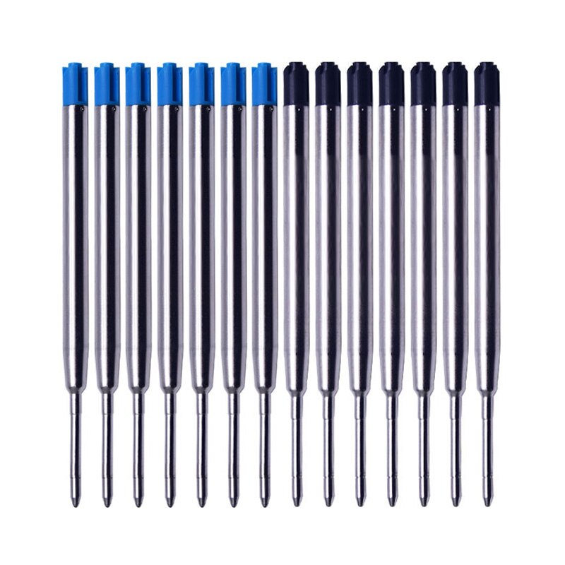 Recharges de stylos en métal remplaçables de 9.8cm, 10 pièces, 0.7mm, stylo à bille spécial de bureau, tiges de recharge pour écriture, papeterie de bureau