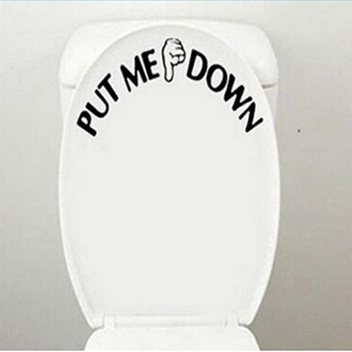 Funny PUT ME DOWN Toilet Seat Sticker Sign Gesture... – Vicedeal