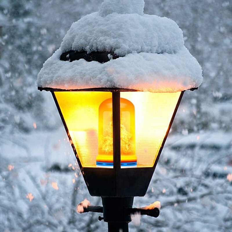 LED Flame Effect Light Bulbs ,4 Modes E26 Base Flickering Flame Light Bulbs for Outdoor Christmas Decoration
