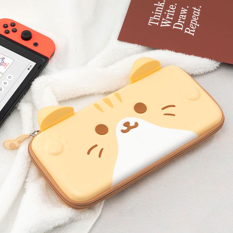 Bolsa de almacenamiento de silicona para Shiba Inu Switch, funda dura de poliuretano resistente al agua, estuche de transporte para NS, accesorios para Nintendo Switch