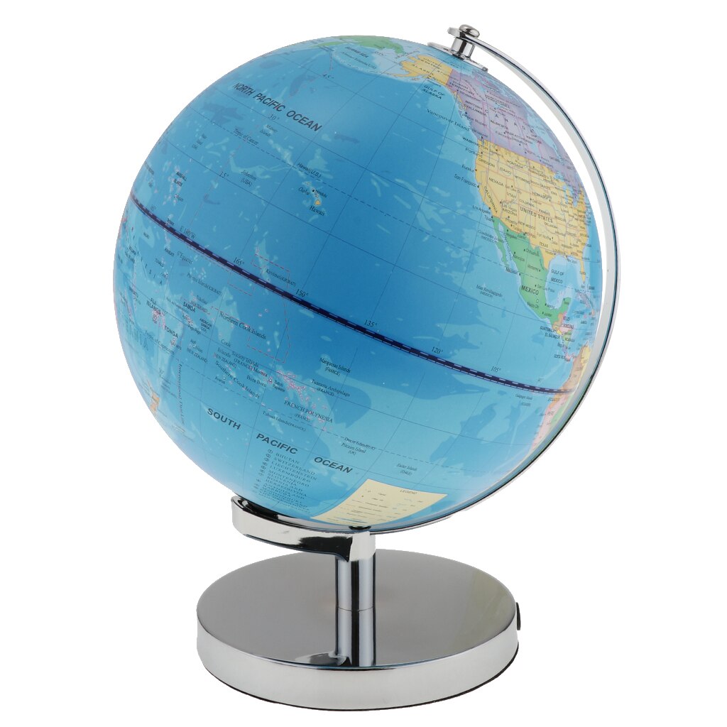 2-in-1 Day View World Globe and Night View Illuminated Constellation Map Globe