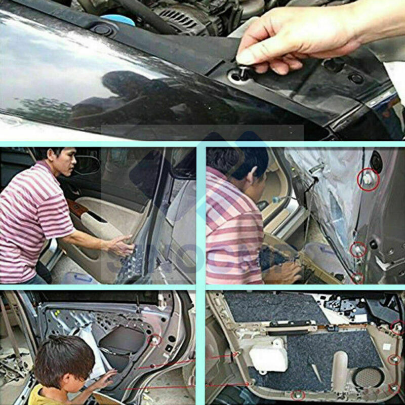 500pcs/set Plastic Car Body Push Pin Rivet Fasteners Trim Moulding Clips Screw Driver Car Buckle for Buses Trains Planes Truck