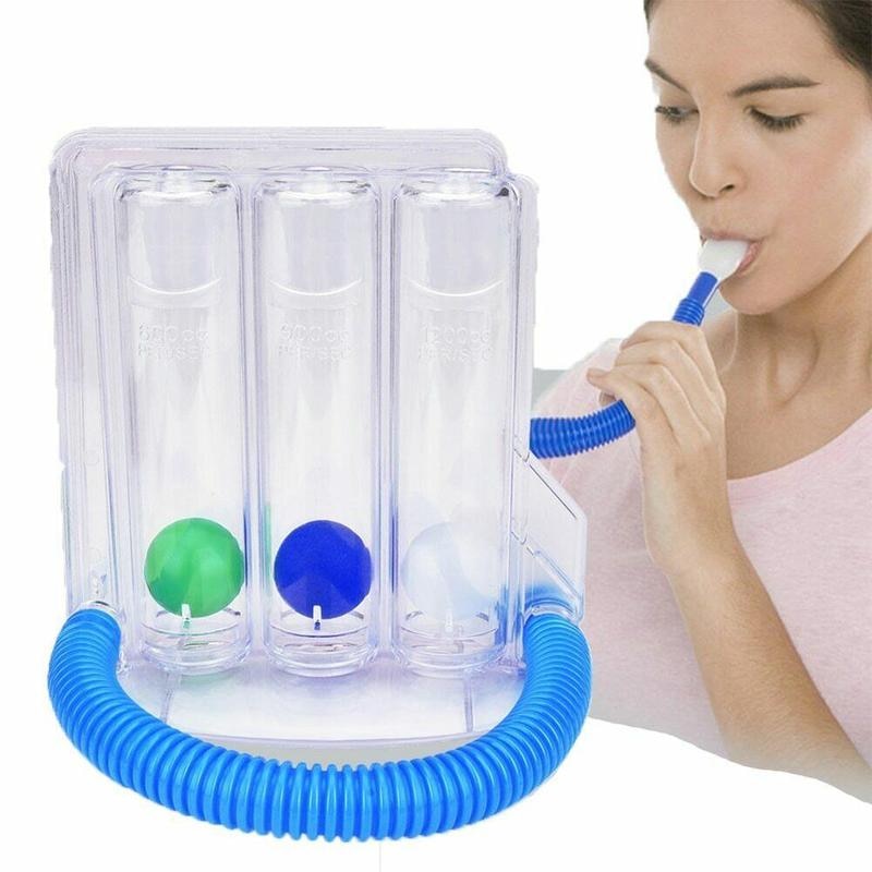 1 Pcs Ademen Trainer Drie-Bal Meter Spirometrie Trainer Longfunctie Exerciser