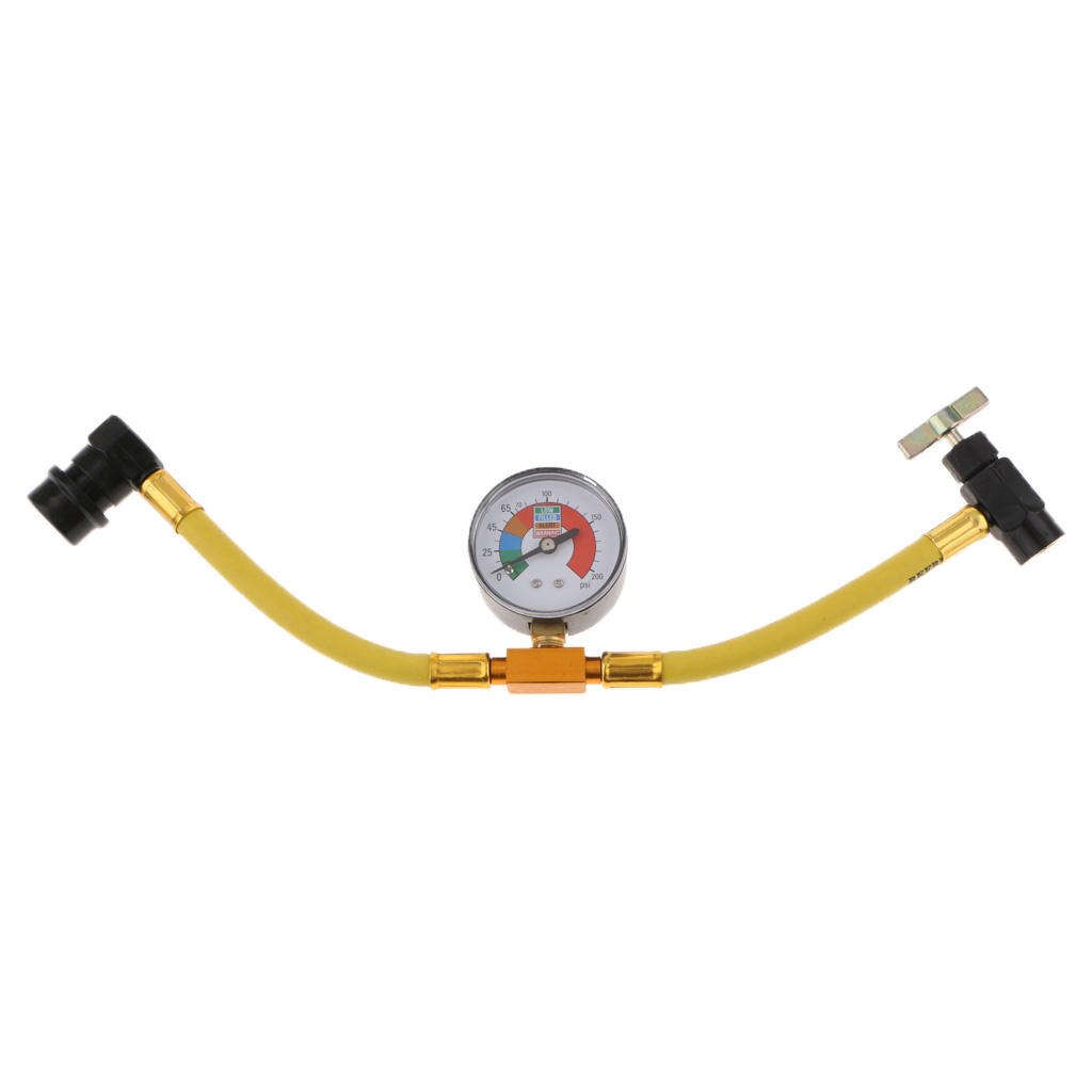 Replacement R134A AC Refrigerants Charging Hose Pipe w/ Gauge 200PSI Yellow