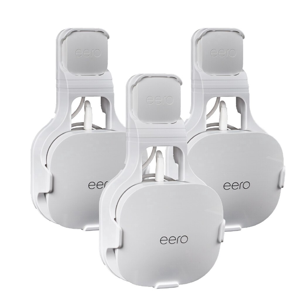 STANSTAR Wall Mount Brackets for EERO Mesh WiFi System,Simple and Useful ,Space Saving,Sturdy Wall Mount Holder: White-3Pack