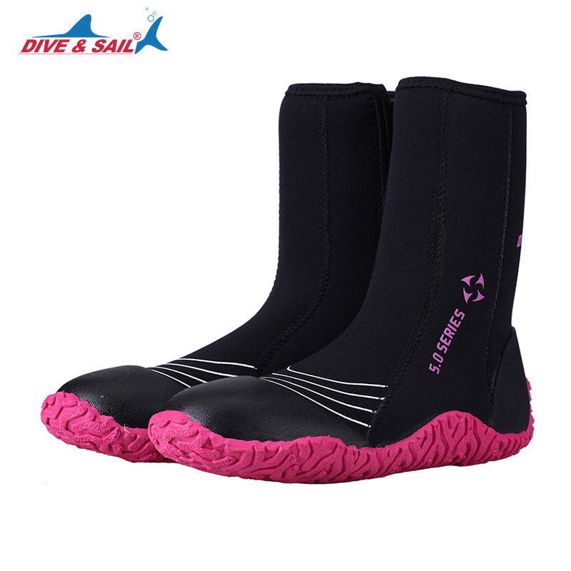 1 paar 5mm neopreen rubber Duiken laarzen voor vrouwen mannen Water Sport Snorkelen schoenen Vissen wetsuit zwemmen apparatuur