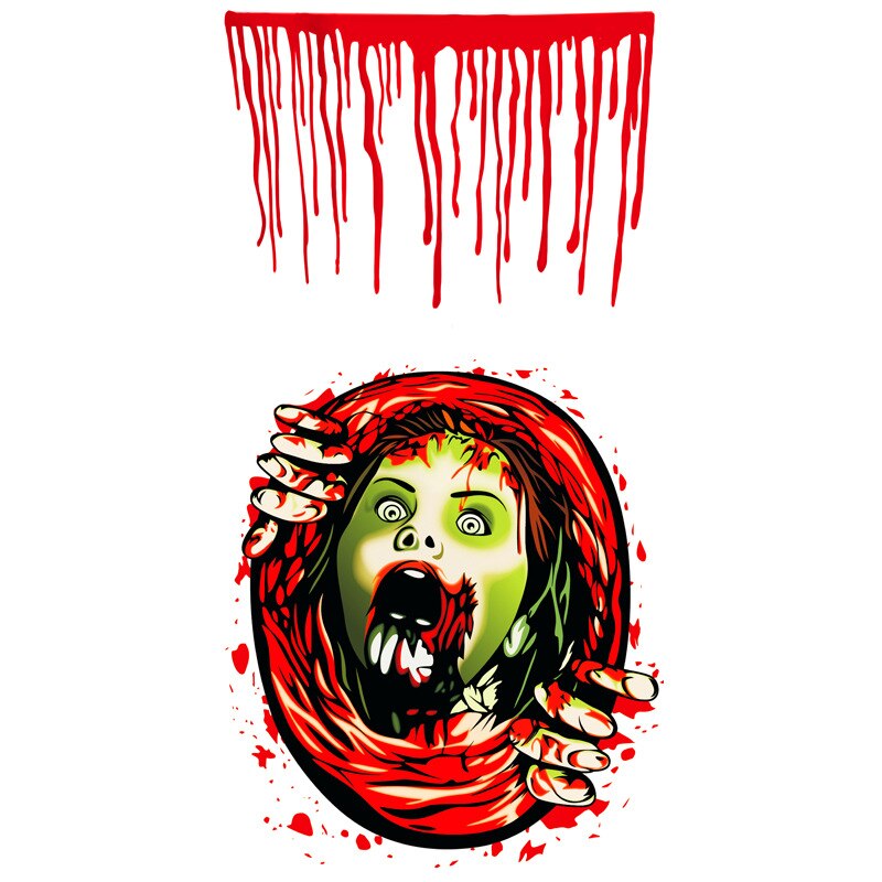 Closestool Sticker Personality Terror Style Sticker For Bathroom Decoration Home Decor Funny Closestool Sticker: B