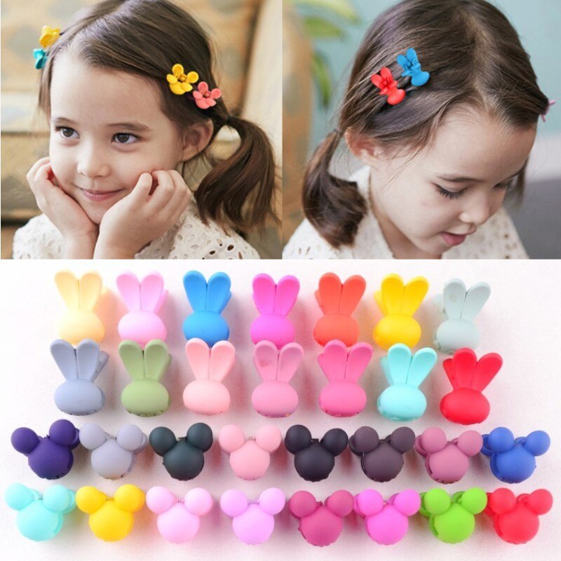 20 PCS/Set Korean Hair Claws Hair Accessories Girls Hairpin Small Flowers Hair Clips Bangs for Children Random Colors