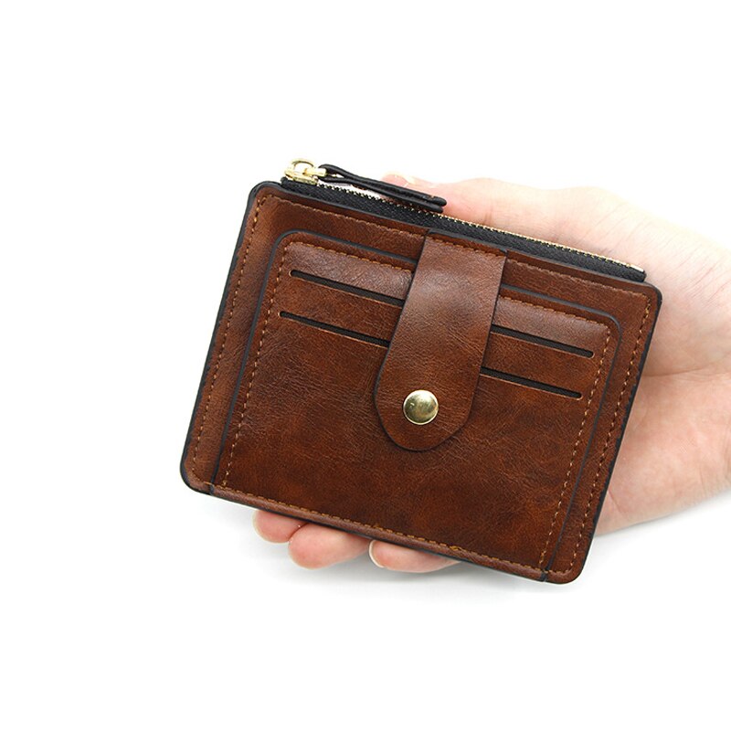 Porta carte di credito per uomo e donna portafoglio in pelle PU con tasca portamonete