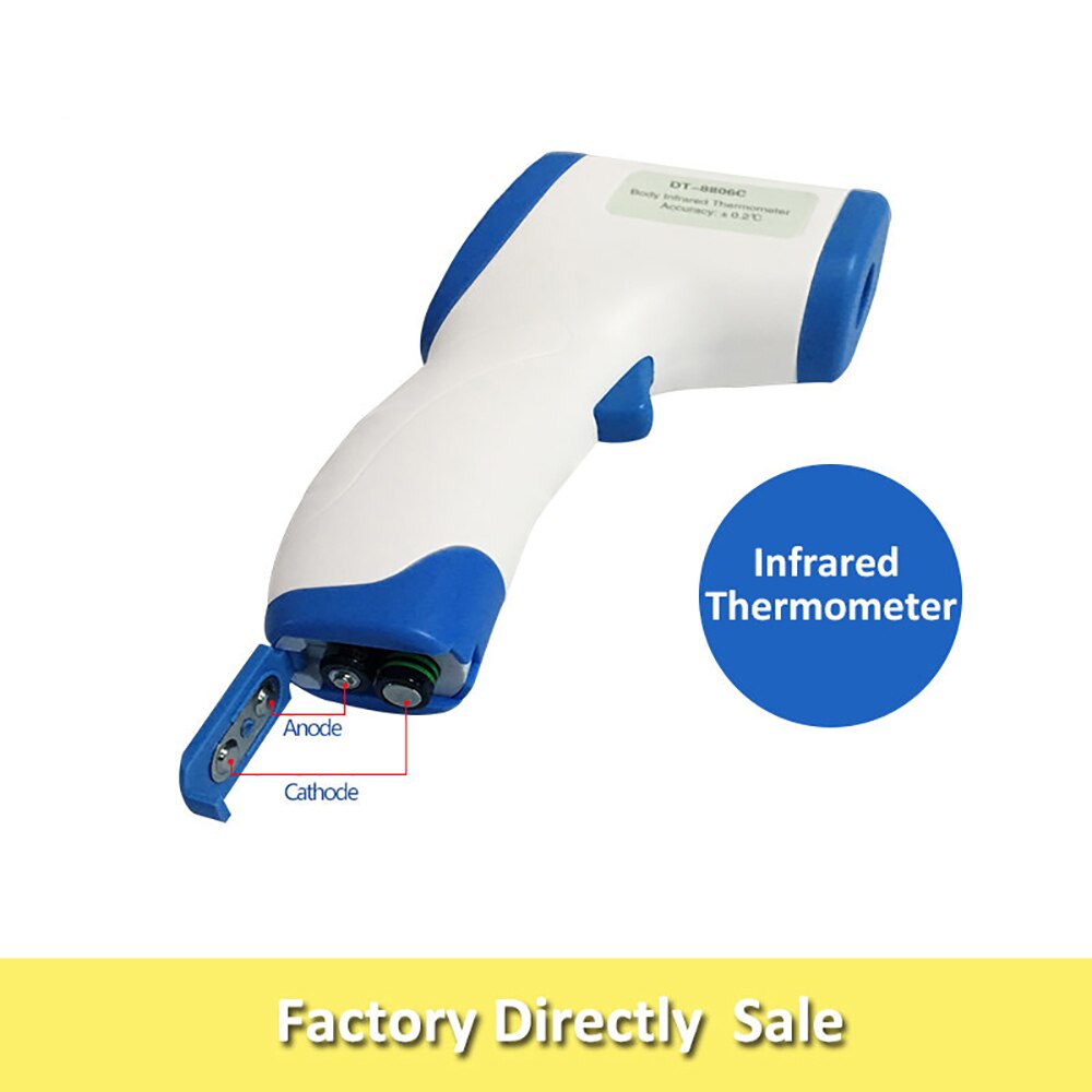 Portable Infrared Temperature Tester LCD Screen Back Light And Sound Alarm 35-Sets Recall Memory Temperature Detector