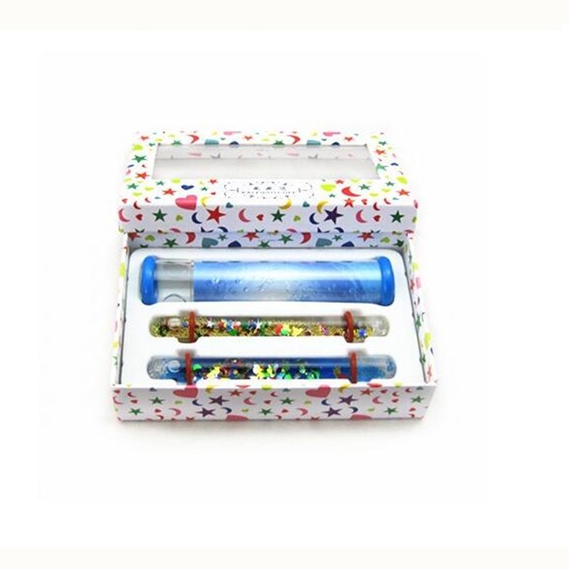 Flor Flam Fluid Fantasy Glitter Wand Kruisvorm Caleidoscoop Voor Kids Elke Box Met 2 Ruimte Buizen Kinderen Beste