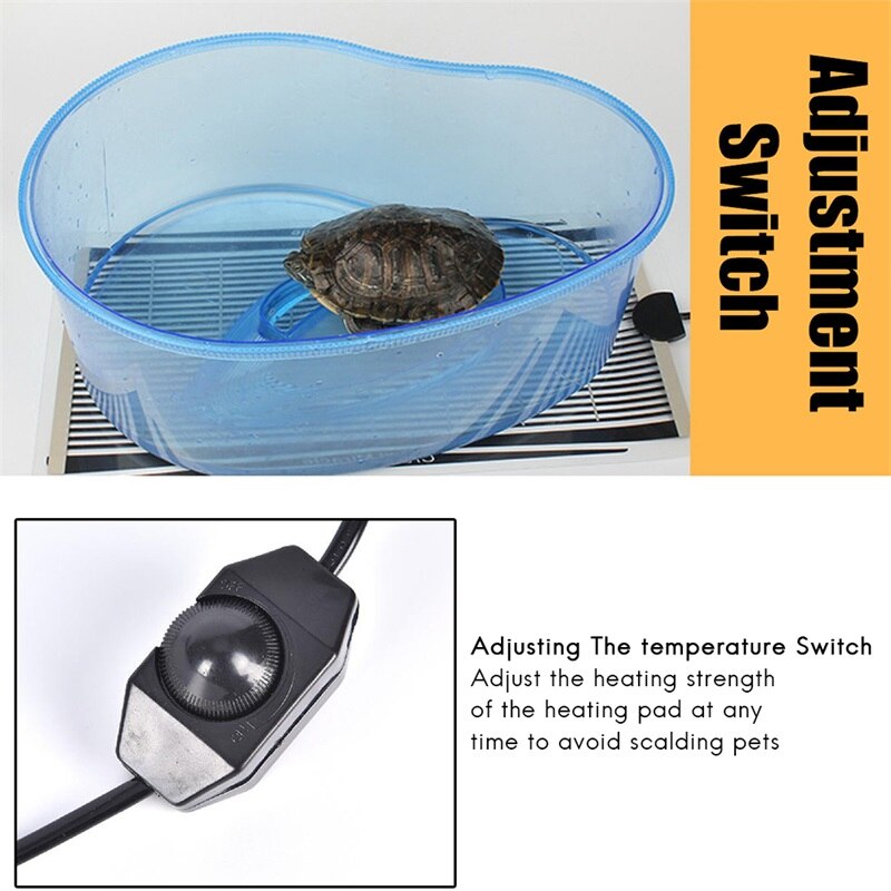 Alfombrilla de calor para Terrario de Reptiles, almohadilla de calor para escalada de mascotas, 5W/7W/14W/20W/45W, manta eléctrica para Reptiles, suministros