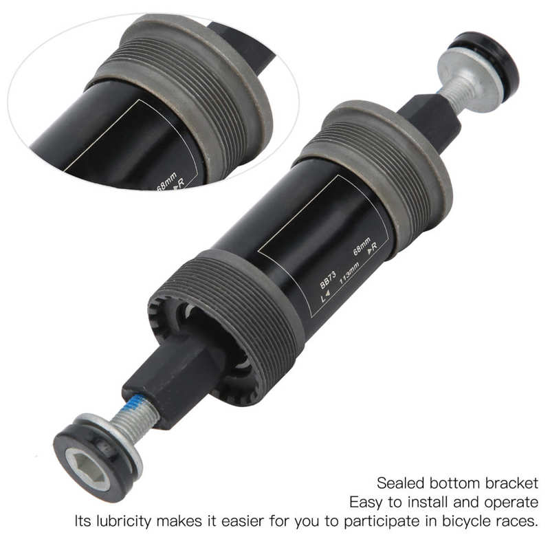 68mm Bicycle Bottom Bracket Carbon Steel Sealed Square Taper Bottom Bracket Metal Bottom Bracket Bearing For MTB Bike with Screw