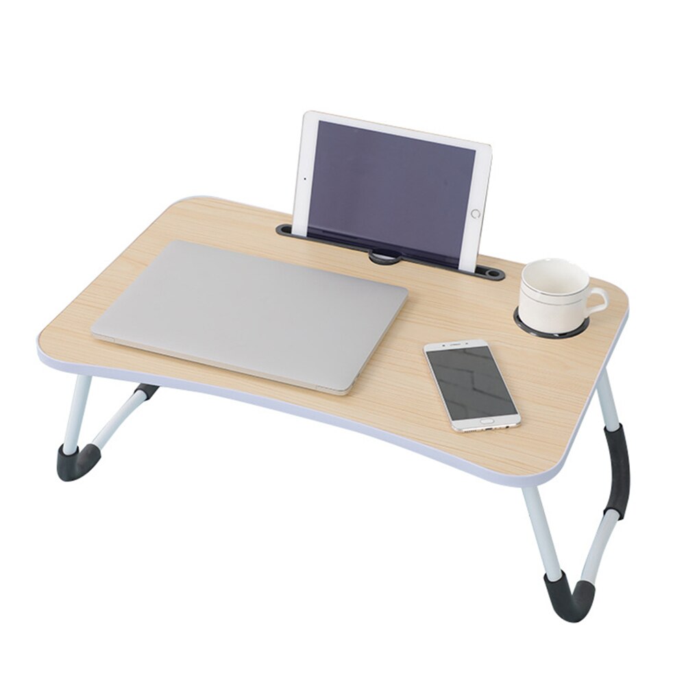 Mesa de estudo portátil mesa dobrável portátil suporte de mesa com slot dobrável computador para escritório em casa cama sofá uso