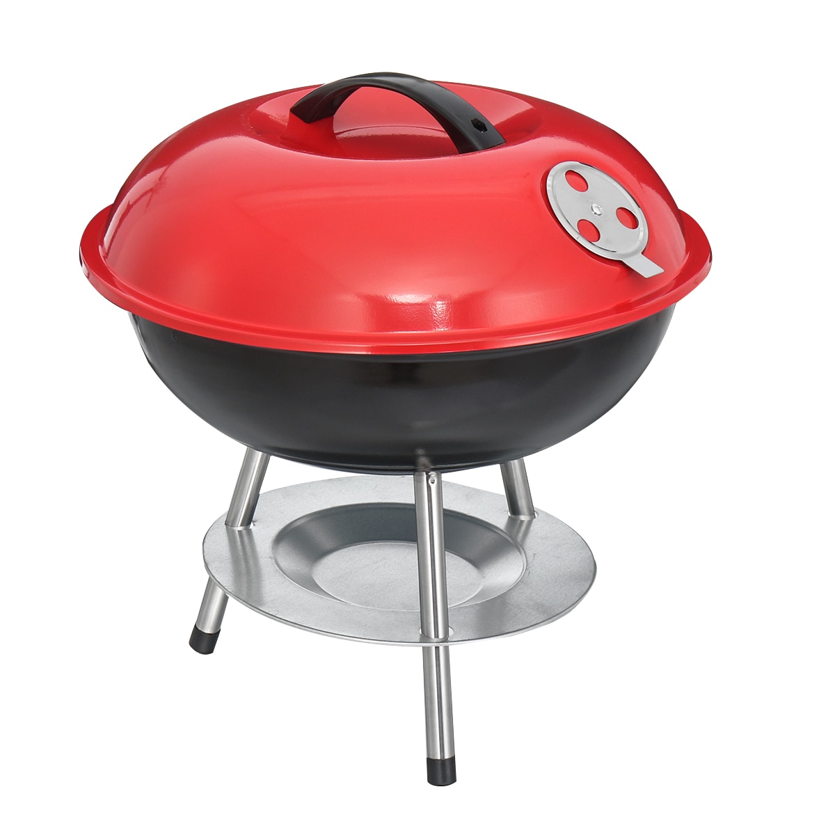 BBQ Grill 14 inch Indoor Barbecue Stove Home Outdoor Camping Travel Portable Charcoal Stove With Vent Kitchen BBQ Tools Cookware