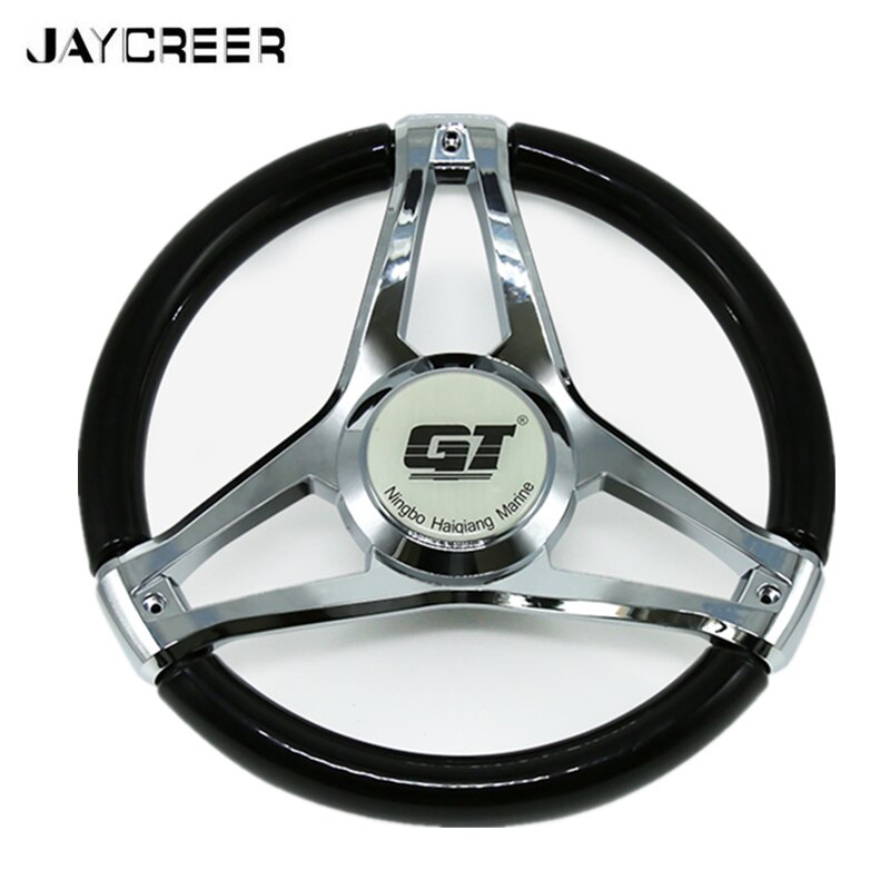 Jaycreer 340Mm Boot Stuurwiel Gepolijst 3 Spoke Boten Wth 3/4 Inch As