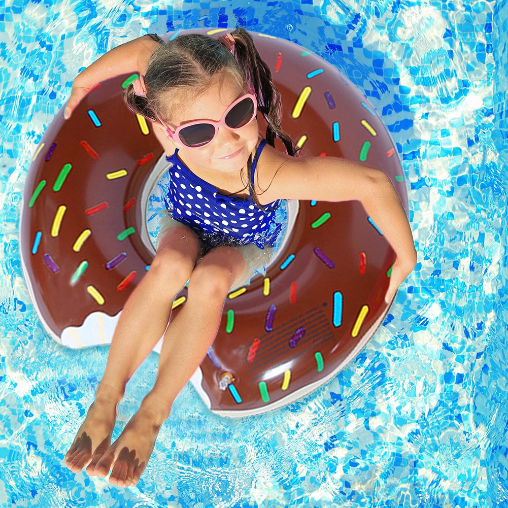 Inflatable Swimming Ring Donut Shape Safe Pool Float Summer Outdoor Activitives Party Cute Kids Adult Outdoor Swimming Circle