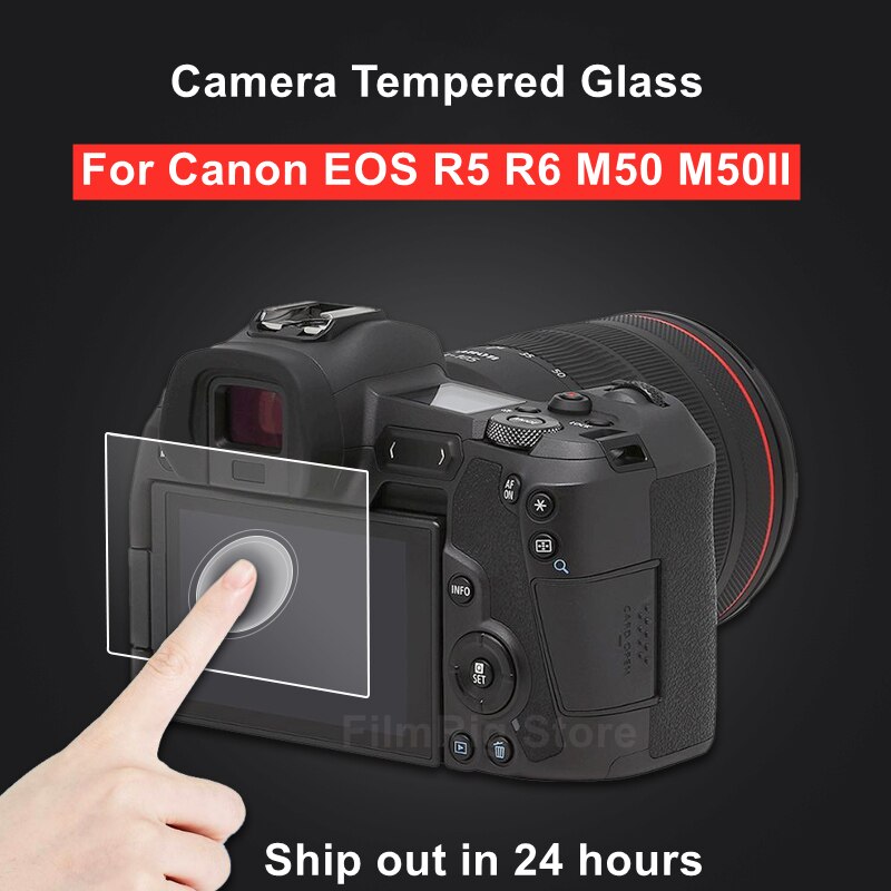 2 pièces caméra originale 9H caméra verre trempé LCD protecteur d'écran pour Canon EOS R5 R6 M50 M50II caméra