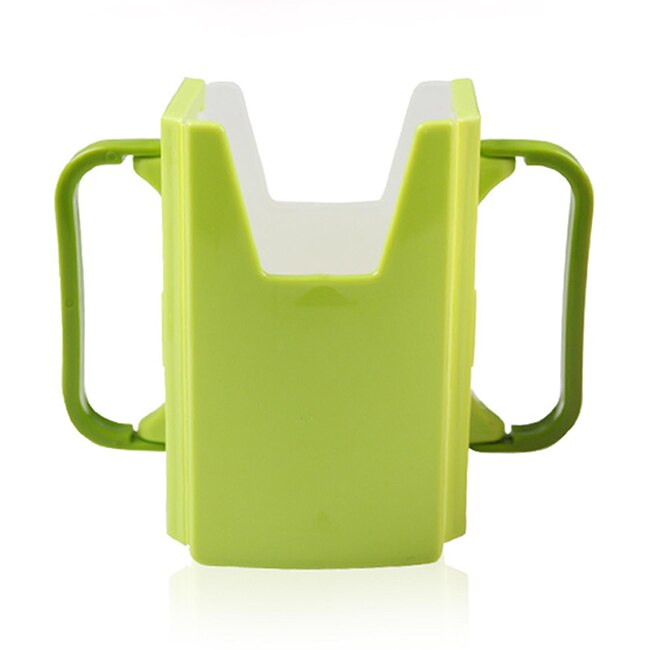Fucntion justerbar säker småbarn praktisk självhjälp juice mjölk låda dricka låda hållare kopp för baby barn handtag leverans: Grön