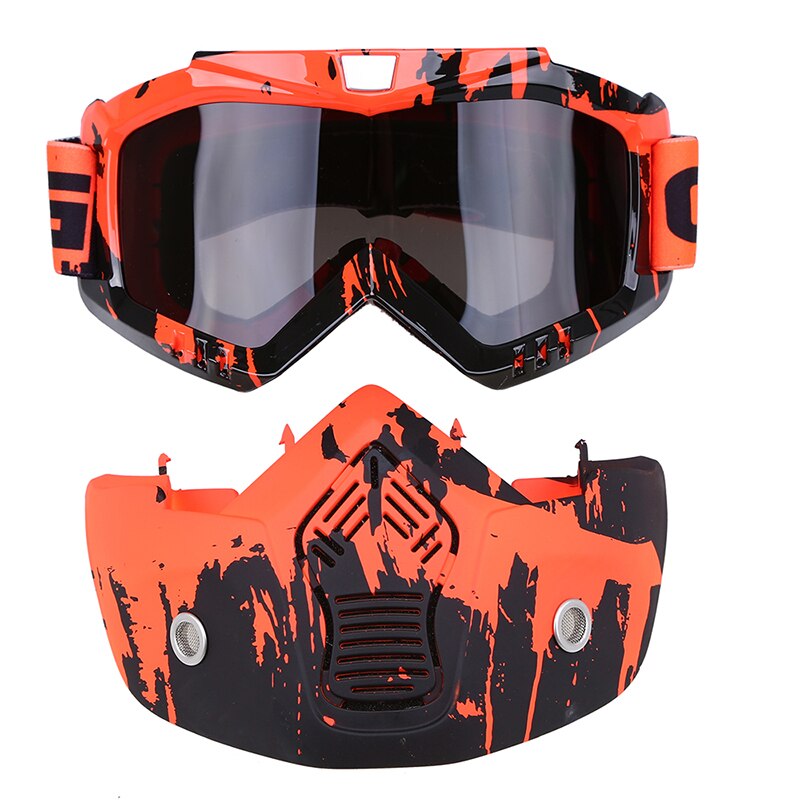 Motorcykelglasögon motorcross skidglasögon vindtät utomhus solglasögon skoter smutscykel snöskoter mask glasögon tillbehör: Typ 8