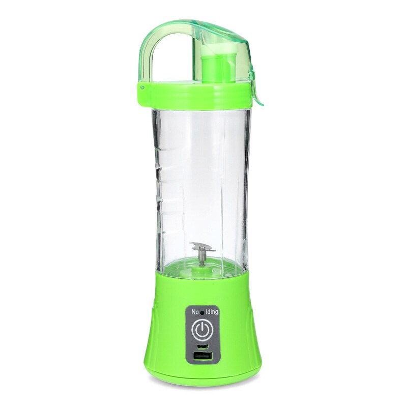 380ml Draagbare Blender Juicer Cup USB Oplaadbare Elektrische Automatische Groente Fruit Citrus Oranje Sap Maker Cup Mixer Fles: Groen