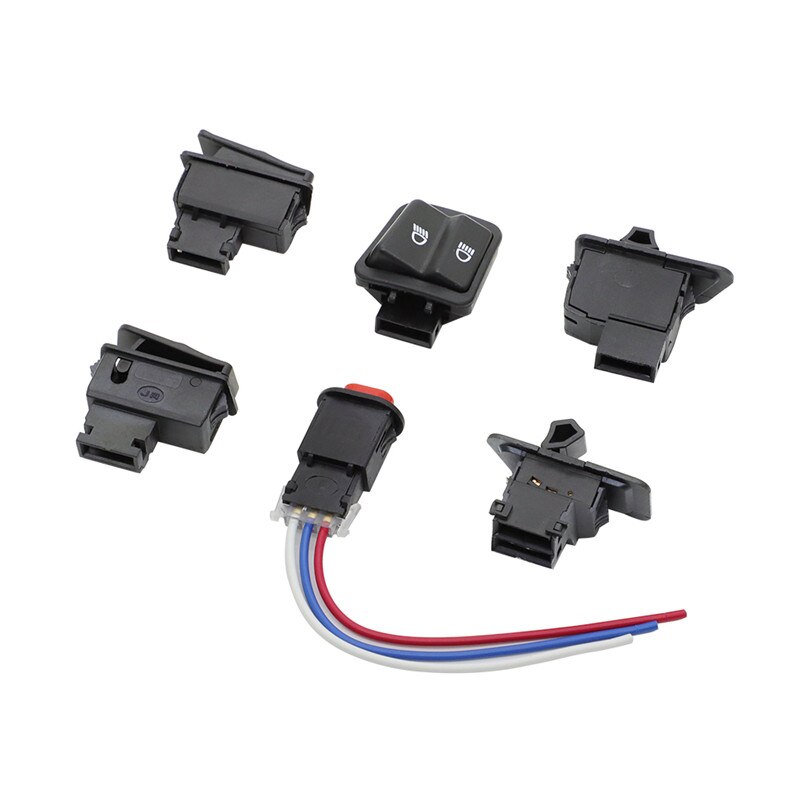 Botones de interruptores para Scooter GY6 50cc 125Ccc150cc Vento Tao, luz de cabeza, bocina, atenuador, arranque de giro, botón de interruptor único, 6 uds.
