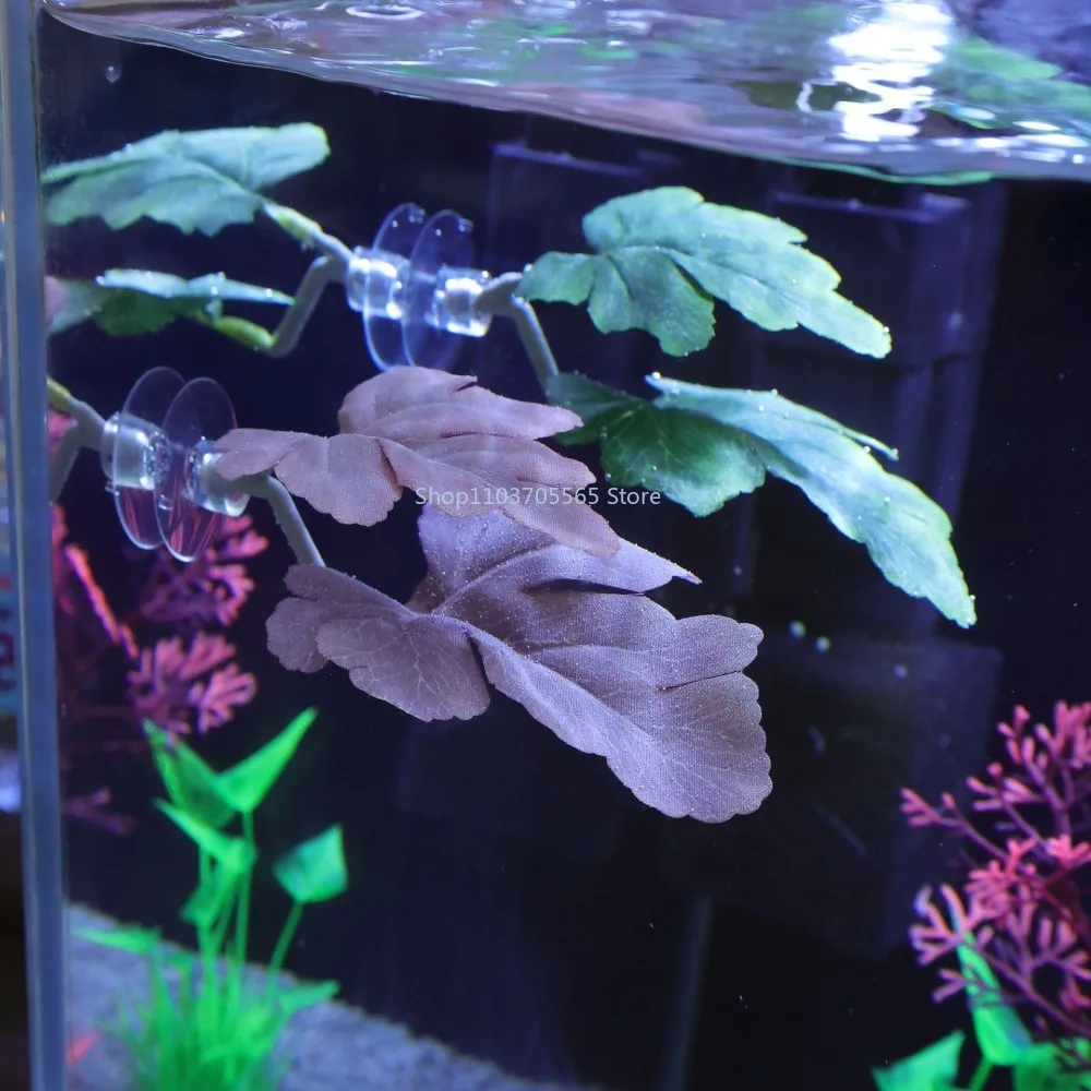 Aquarium Accessories Fish Tank Betta Leaf Fish Bed Fish Rest Spawning Leaf Aquatic Artificial Plant Hammock Simulation Landscape