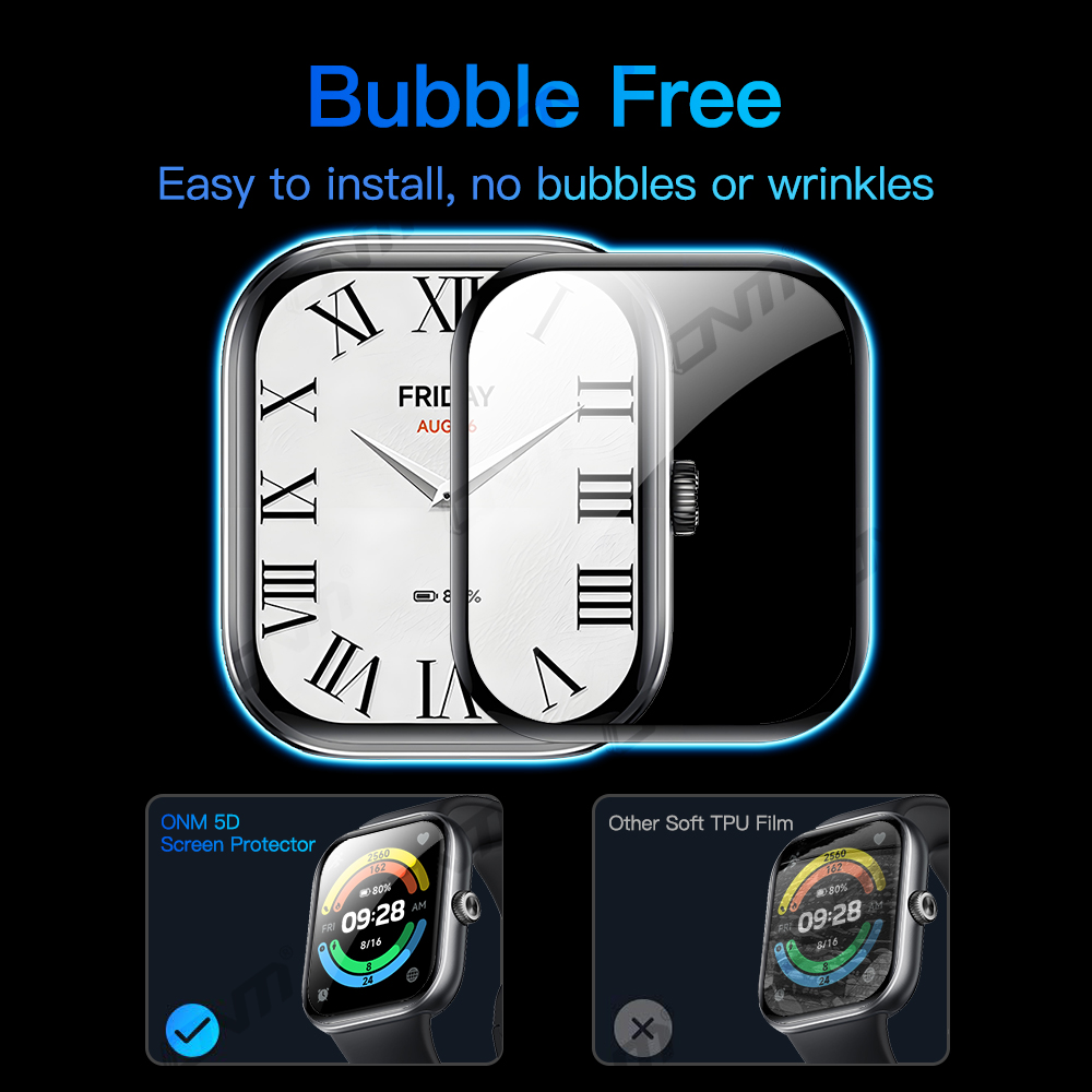 Screenprotector voor Xiaomi Redmi Watch 5 HD Antikras Volledige dekking Beschermfolie Screenprotector Accessoires (geen glas)