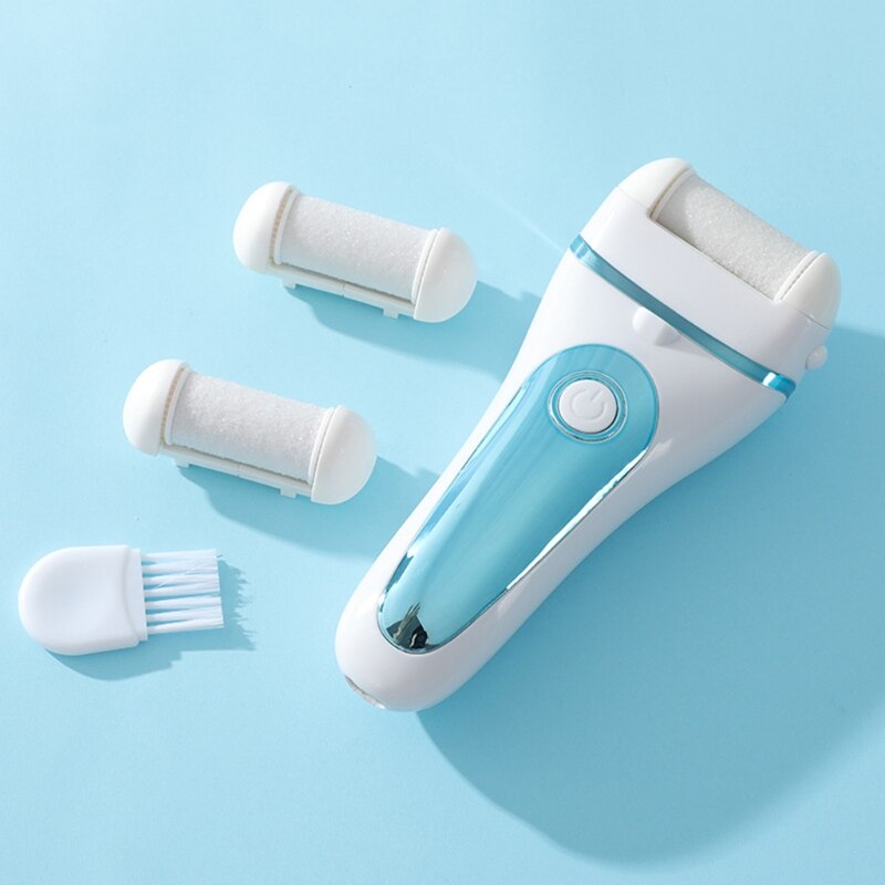 Lime de pied rechargeable électrique de calus de pied avec 3 têtes de meulage et outils imperméables de soin de pied