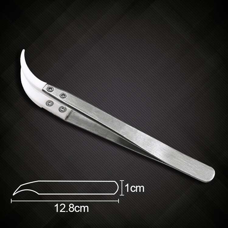 Pinzas con puntas cerámicas de acero inoxidable, resistentes al calor, aislamiento, reparación de diamantes de imitación, pinzas de precisión, soldadura SMD: Soldering Tweezer C