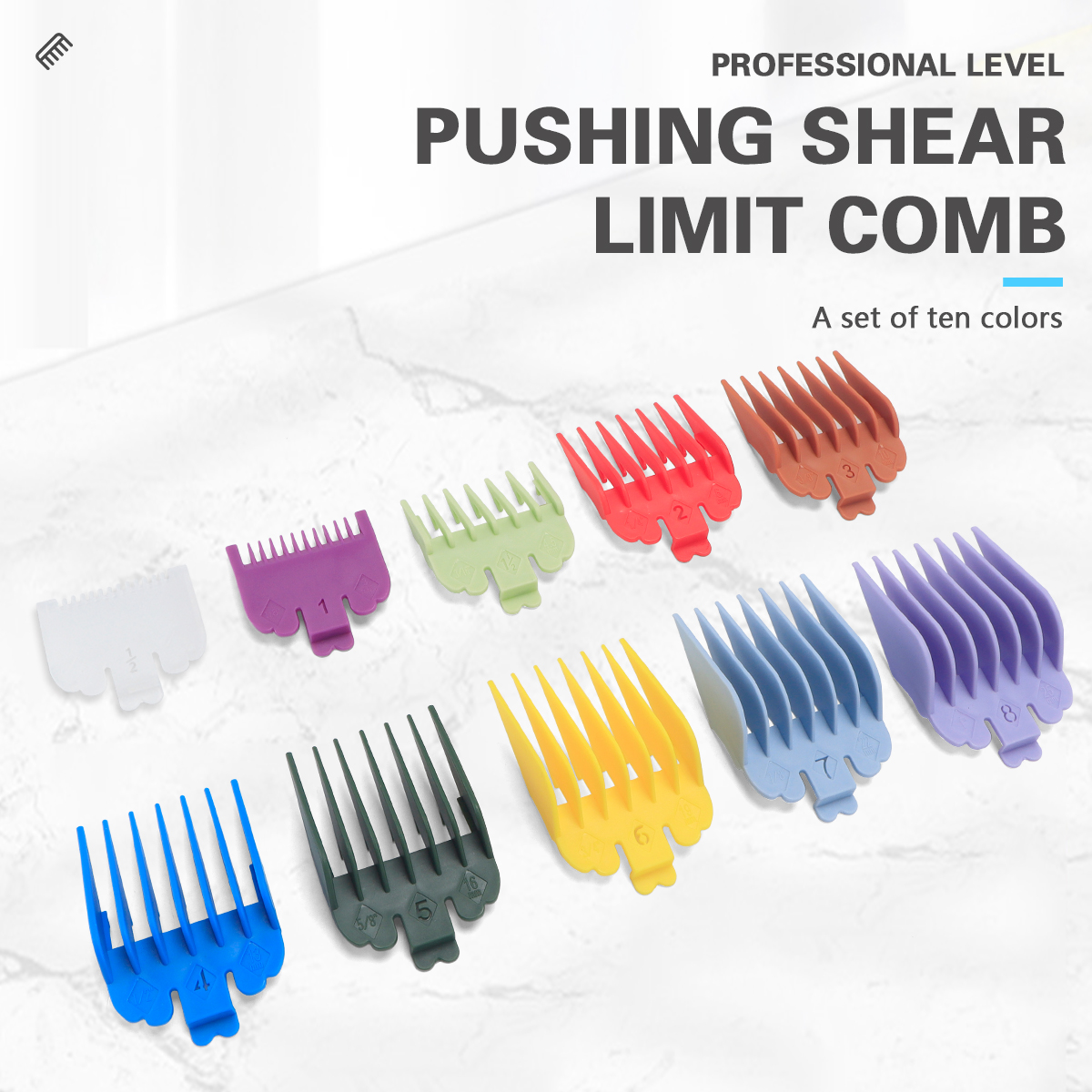 10 stuks Universele Tondeuse Guards Kapper Accessoires Professionele Trimmer Attachment Limiet Kammen Vervanging Guards Set