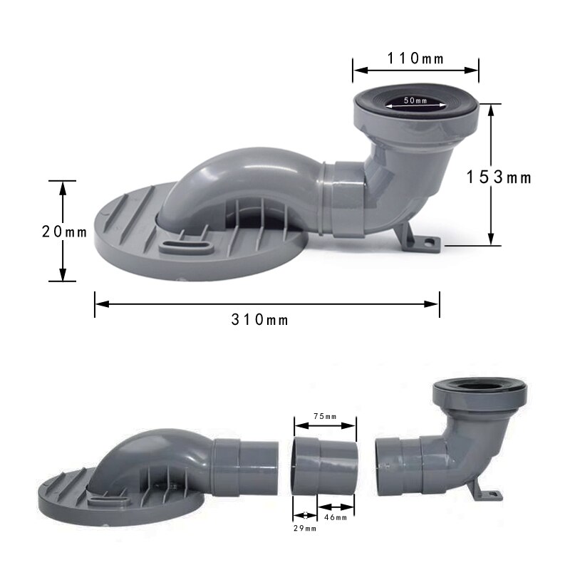 Toilet Shifter Adjustable Drain Pipe Connection Accessories Toilet Pit Drain Sewage Pipe Shifter