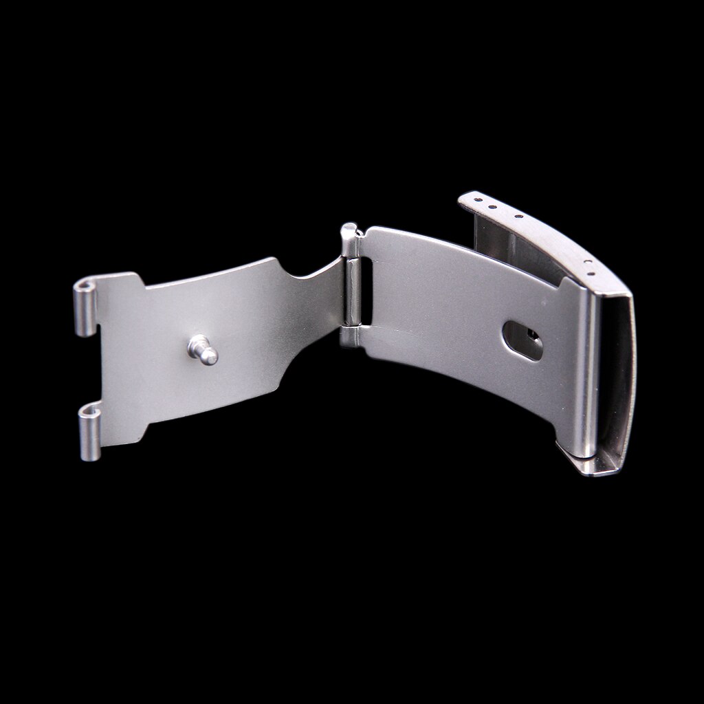 Stainless Steel Fold Over Deployment Clasp Buckle Fit 22mm Watch Band Strap