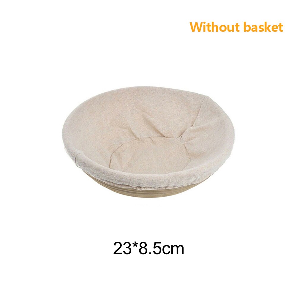 Round Rattan Bread Banneton Proofing Basket Making Tools Bread Fermentation Basket Cloth Cover Scraper Cutter Bakeware Set $: 23x8.5cm