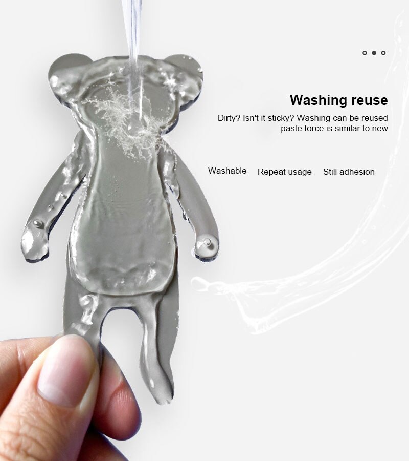 Gancho de pared perchero para nevera con forma de Animal, ganchos de cocina extraíbles, decoración para el hogar, gancho Adhesivo de pared plegable lavable