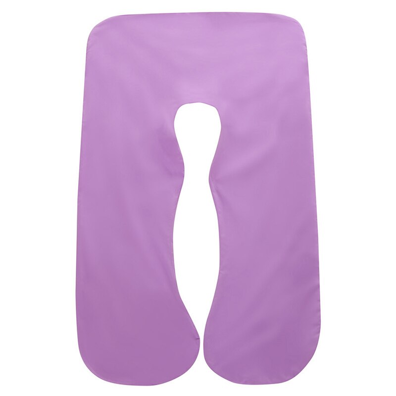 Zwangerschap Kussen Case Full Body U-Vormig Kussen Cover Multi-Functionele Kant Beschermen Kussenhoes Met Zip Voor zwangerschap Vrouwen: purple PillowCase