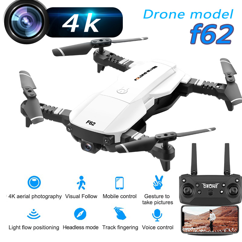 F62 Mini Drone Met 4K Hd Camera Rc Drone Wifi Optische Stroom Gesture Control Follow Opvouwbare Quadcopter Speelgoed