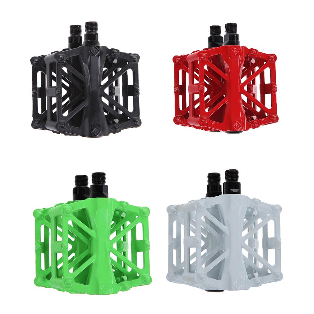 Mountainbike pedal mtb pedaler bmx cykel platt aluminiumlegering pedal nylon flerfärgad mtb cykling sport ultralätta tillbehör