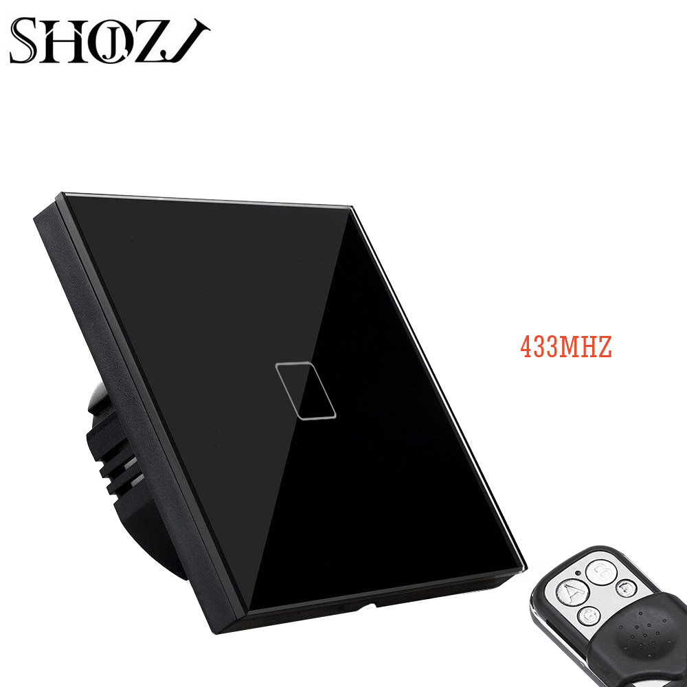 Smart Touch Switch RF 433 Remote Control Wall Switch 1/2/3 Gang Light Switch for Home and Hotel