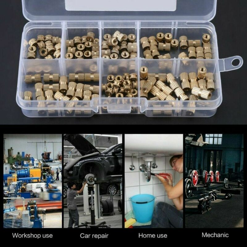 150X M3 insertos de calor roscados de latón plástico impresión 3D tuercas de Metal suministros Kit