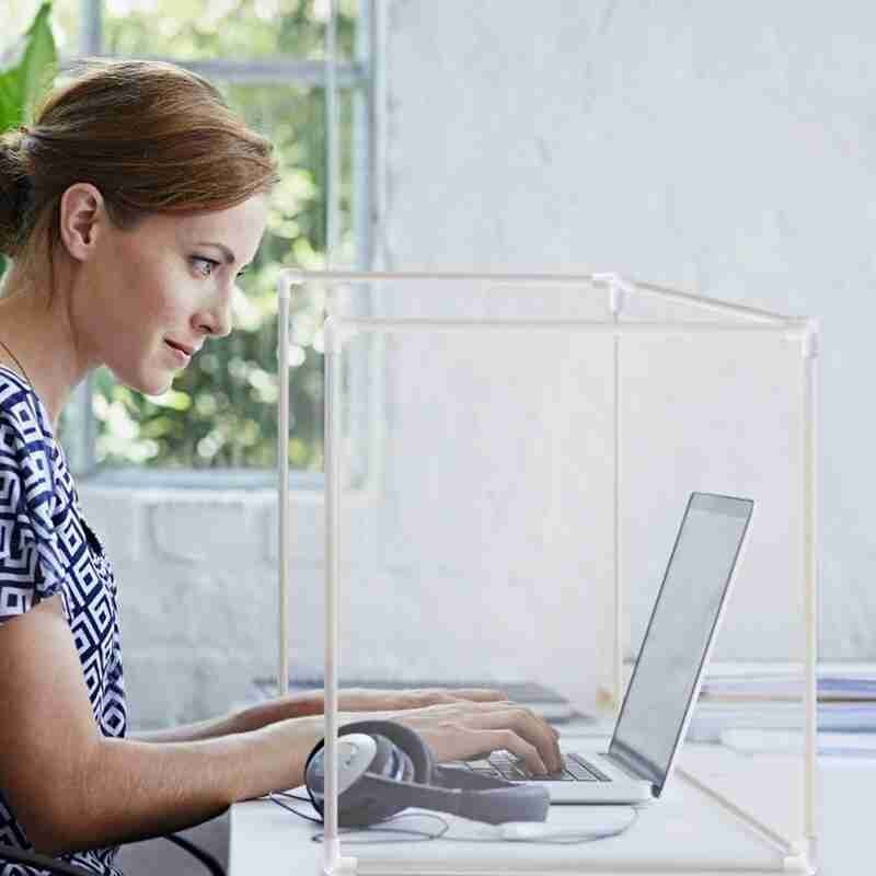 40cm ruiskutusta estävä työpöydän eristyskansi liitoseristin tee itse ruiskutusta estävä työpöydän eristys kotitoimistotilan eristyskansi
