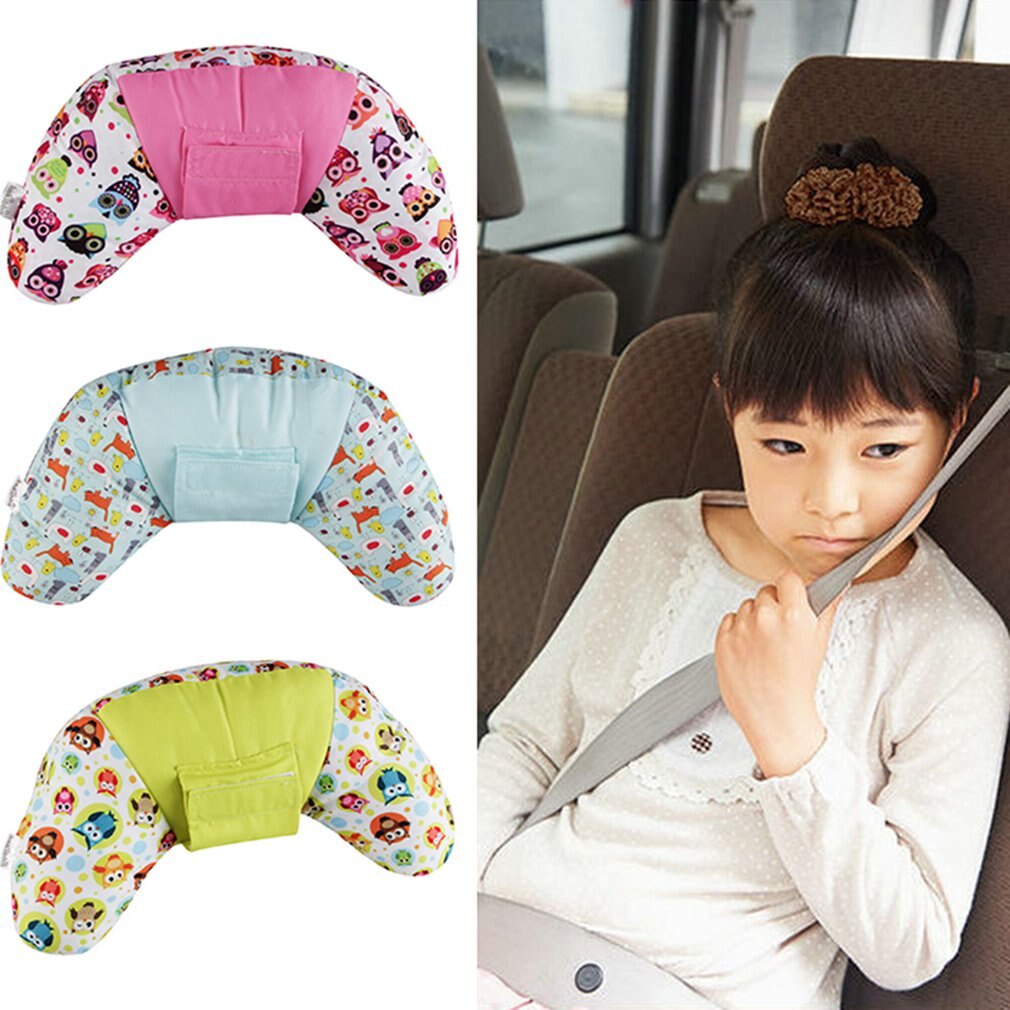 1 Pc niños Auto para reposacabezas de asiento de coche cojín de hombro cojín de algodón suave almohada de almohada de cuello para coche