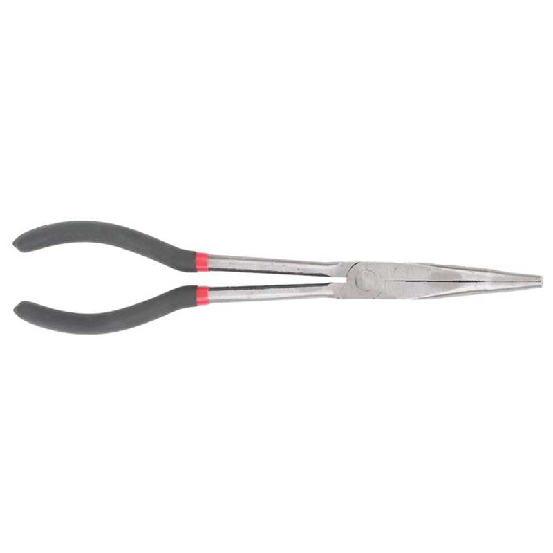 Electric Power Tool Sets 11in Extended Handle Pliers 45 Degrees Curved Nose Steel Pliers with Plastic Handle Hardware Tool