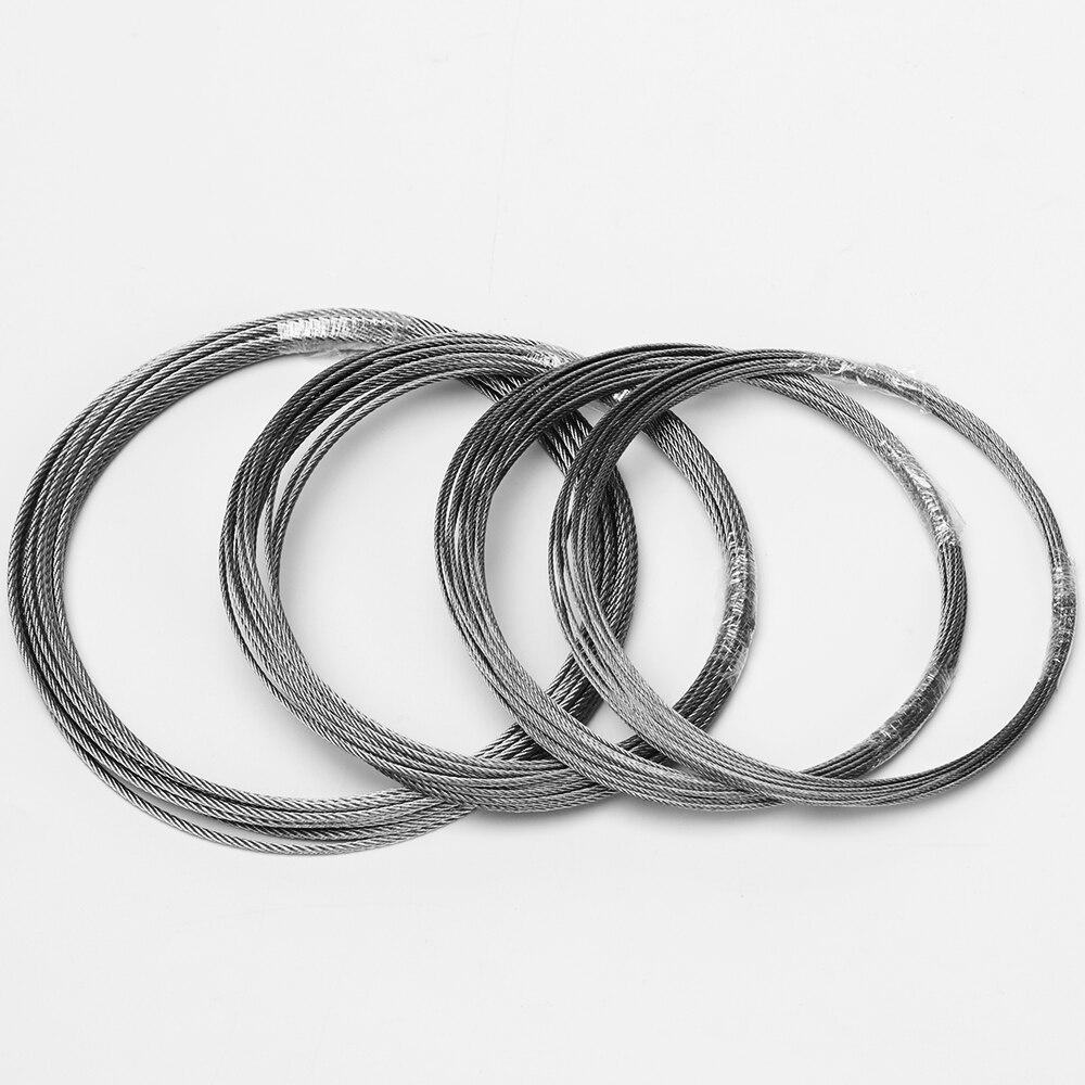 3/5/10 mètre 1/1. 2/1. 5/2mm diamètre câble en acier 304 câble en acier inoxydable plus doux pêche levage câble Structure