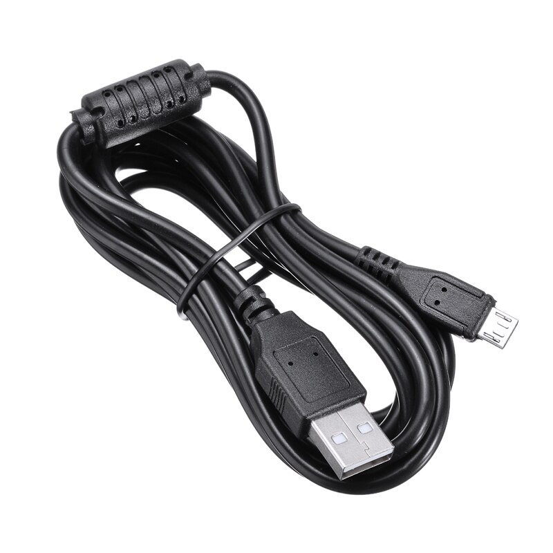 1PC 2m Zwart Vernikkeld Usb-oplaadkabel Cord Draad Voor PS4 DualShock 4 P-laystation 4 controllers