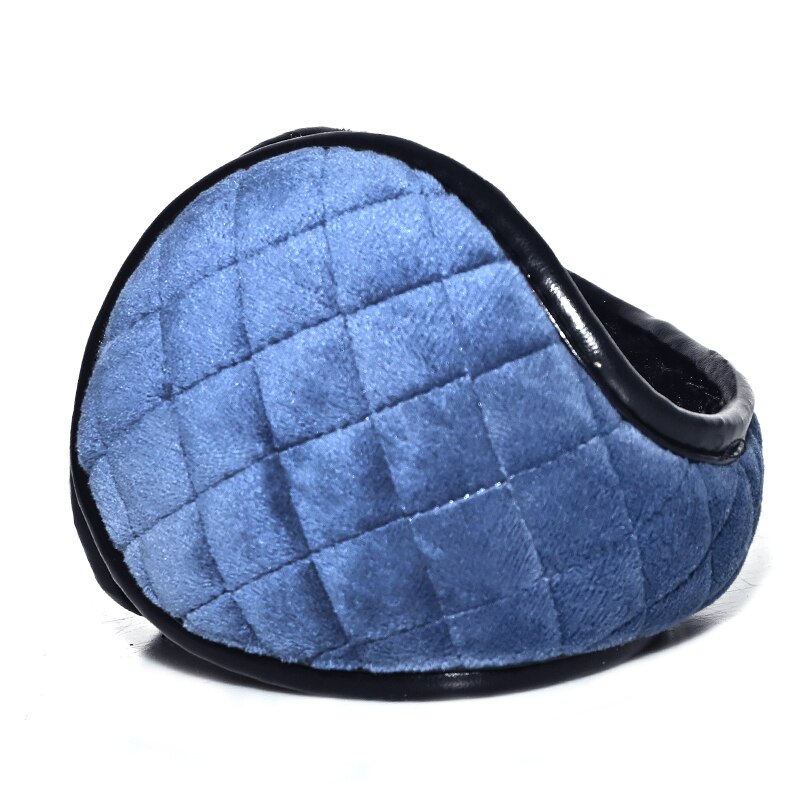 Mannen Winter Oorbeschermers Vrouwen Draagbare Bont Hoofdtelefoon Pluche Verdikte Achter Dragen Oor Warmer Riding Oor Cover Opvouwbare Oordopjes: Blauw