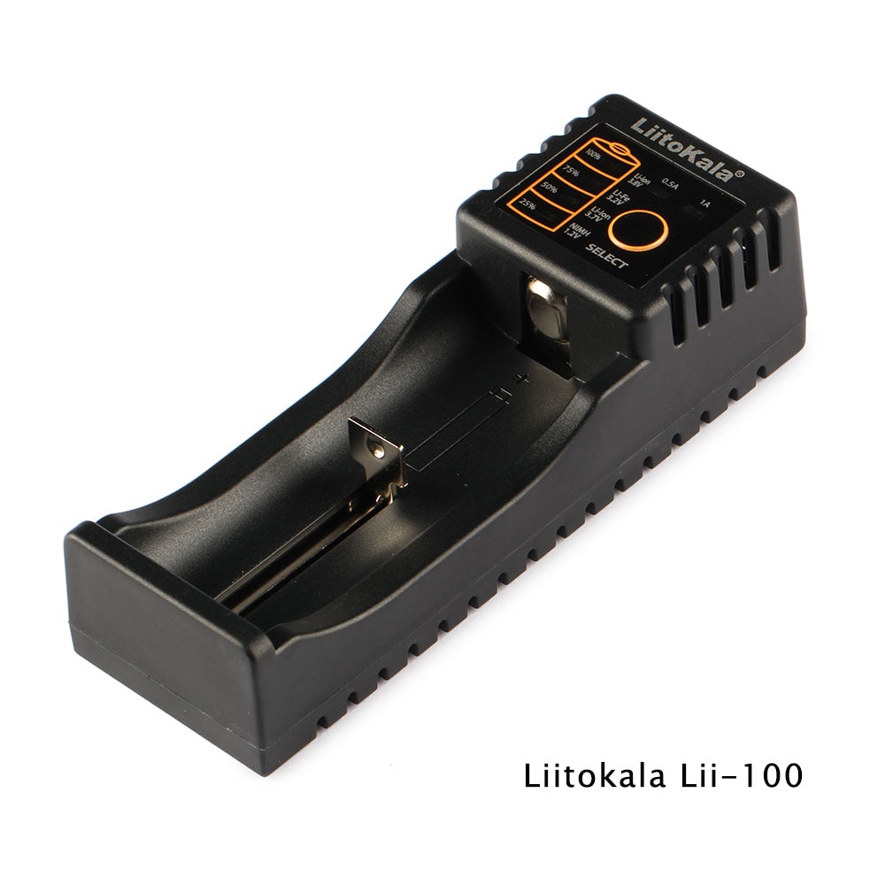 LiitoKala Lii-100 Li-Ion NiMH Liepo4 USB Batterij Oplader voor 10440/17670/18490/16340 (RCR123) /14500/18350/18650, mobiele power