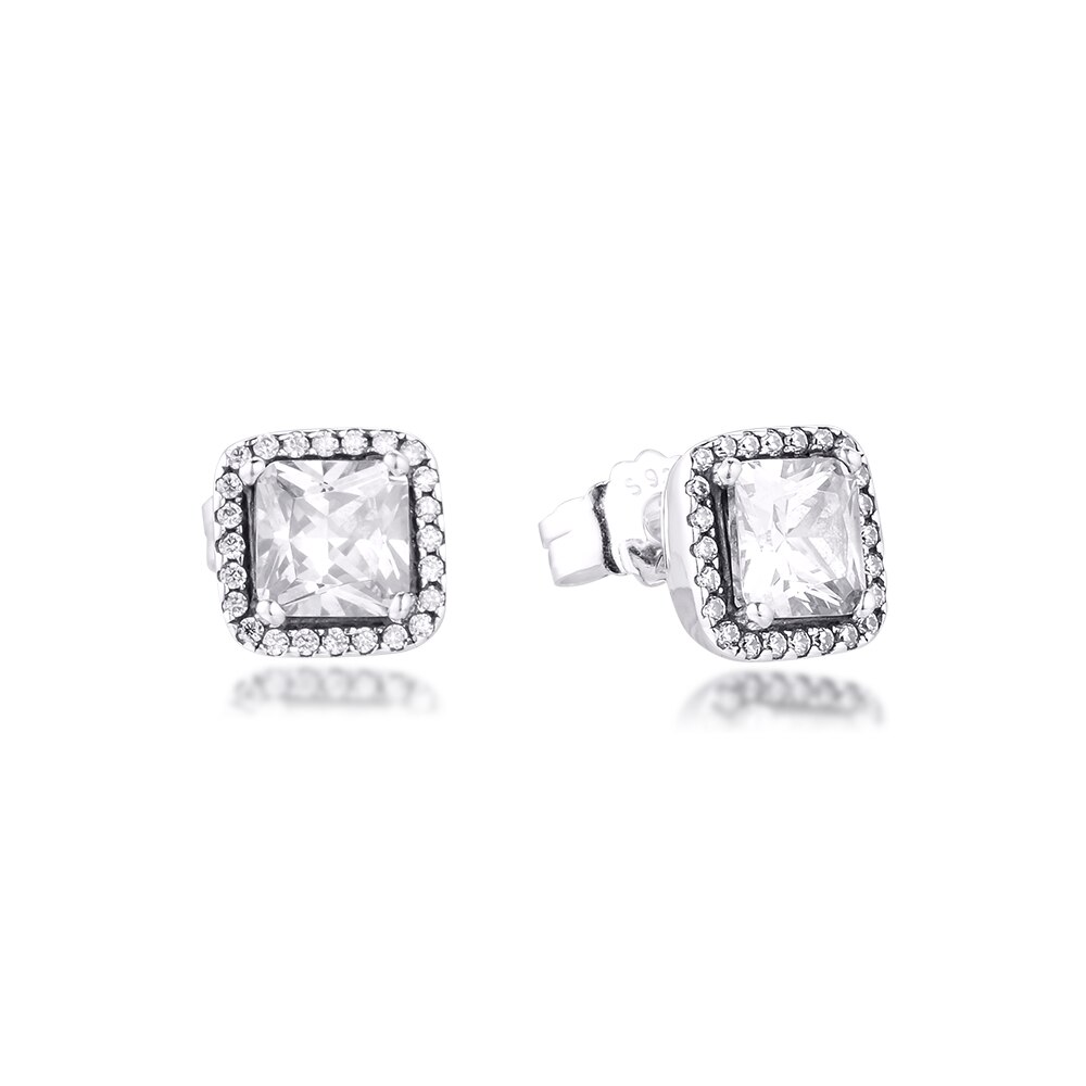 100% Authentieke 925 Sterling Zilver Tijdloze Elegantie Stud Oorbellen Voor Vrouwen Zilveren Oorbellen Fijne Sieraden Brincos Berloques