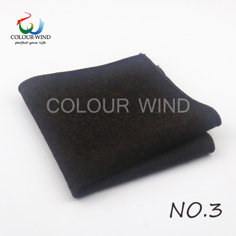 Classic Style Men's Handkerchief Scarves Vintage Wool Hankies Men's Pocket Square Striped Solid Cotton 24*24CM: 3
